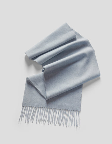 ROBINSON MAN | Fringed Cashmere Scarf | Silver