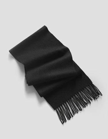 ROBINSON MAN | Fringed Cashmere Scarf | Charcoal