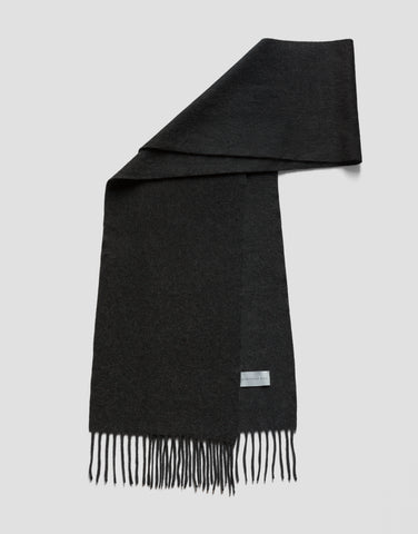 ROBINSON MAN | Fringed Cashmere Scarf | Charcoal
