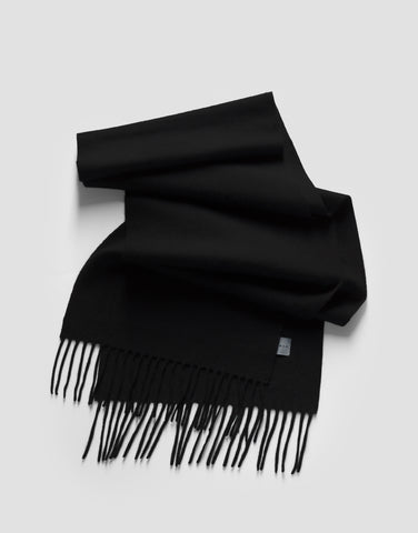 ROBINSON MAN | Fringed Cashmere Scarf | Black
