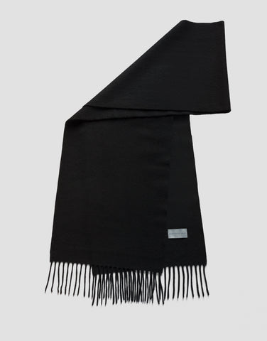 ROBINSON MAN | Fringed Cashmere Scarf | Black