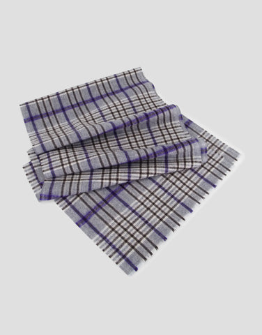 ROBINSON MAN | Superfine Cashmere Scarf | Blue Check