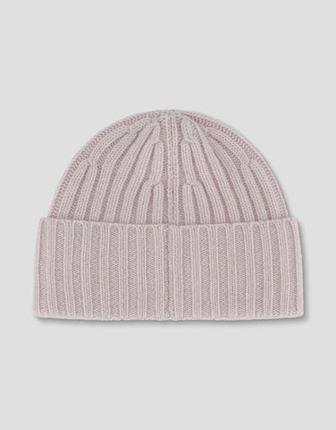 ROBINSON MAN | Ribbed Cashmere Beanie | Pink Sand