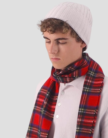 ROBINSON MAN | Ribbed Cashmere Beanie | Pink Sand