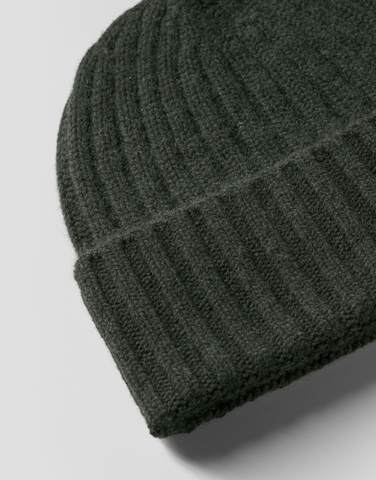 ROBINSON MAN | Ribbed Cashmere Beanie | Pine