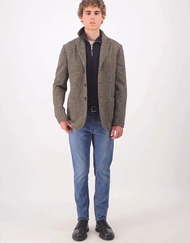 ROBINSON MAN | JCK Half-Zip Cashmere Sweater | Navy
