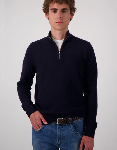 ROBINSON MAN | JCK Half-Zip Cashmere Sweater | Navy