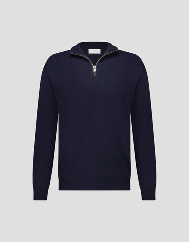 ROBINSON MAN | JCK Half-Zip Cashmere Sweater | Navy