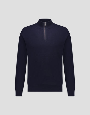 ROBINSON MAN | JCK Half-Zip Cashmere Sweater | Navy