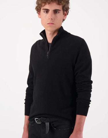 ROBINSON MAN | JCK Half-Zip Cashmere Sweater | Black
