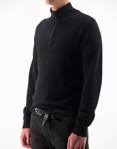 ROBINSON MAN | JCK Half-Zip Cashmere Sweater | Black
