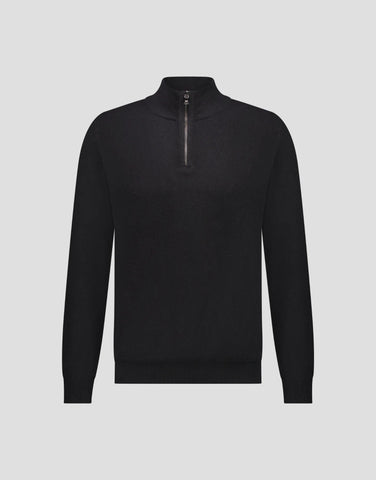 ROBINSON MAN | JCK Half-Zip Cashmere Sweater | Black