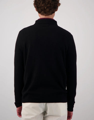 ROBINSON MAN | Endeavour Cashmere Polo Sweater | Black
