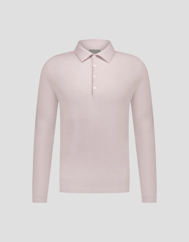 ROBINSON MAN | Endeavour Cashmere Polo Sweater | Pink Sand