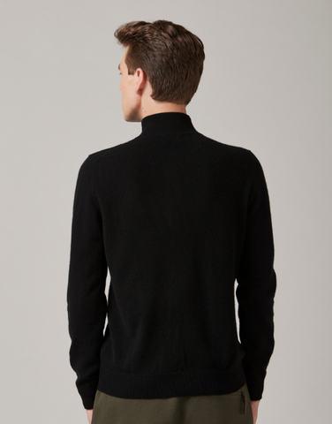 ROBINSON MAN | JCK Half-Zip Cashmere Sweater | Black