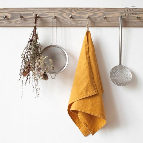 Linen Kitchen Towls - Mustard