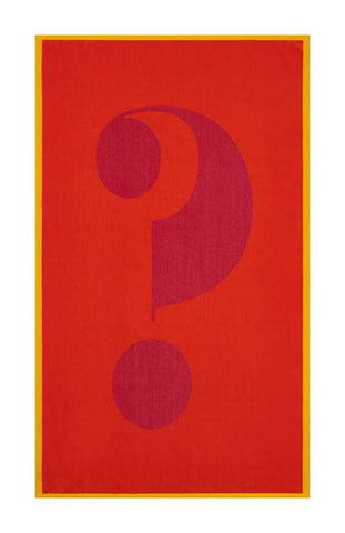 Lateral Objects Towel - Question Orange