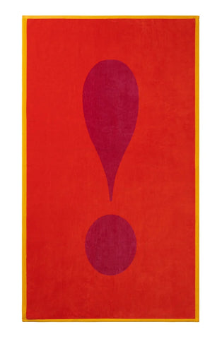 Lateral Objects Towel - Exclamation Orange