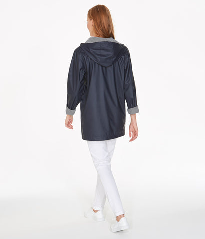Petit Bateau Women's Navy Raincoat