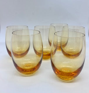 Dibbern 250ml Glass Solid Colour Tumbler Amber