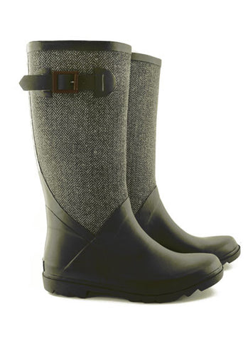 Pipduck Tweed Gumboots (nero)