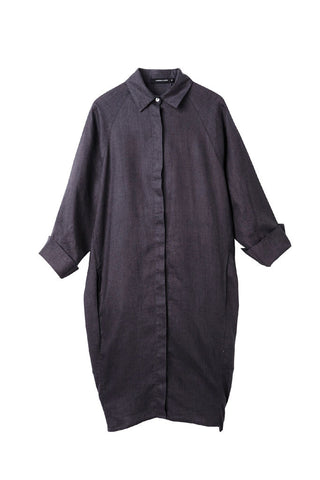 Evie Shirt Dress Charcoal