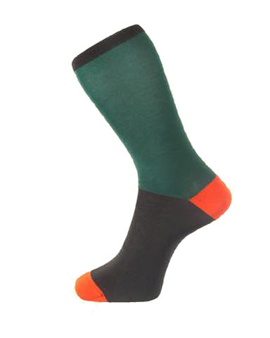 Block Colour Sock in Green